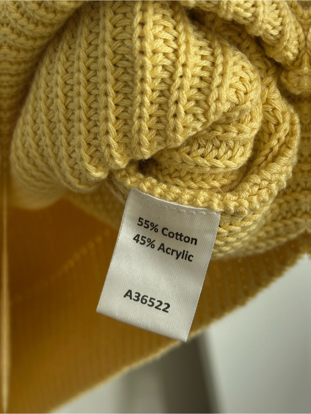 Butter Yellow Cotton Knit Sweater Pointelle Preppy Coastal Transitional Fall - Picture 4 of 6